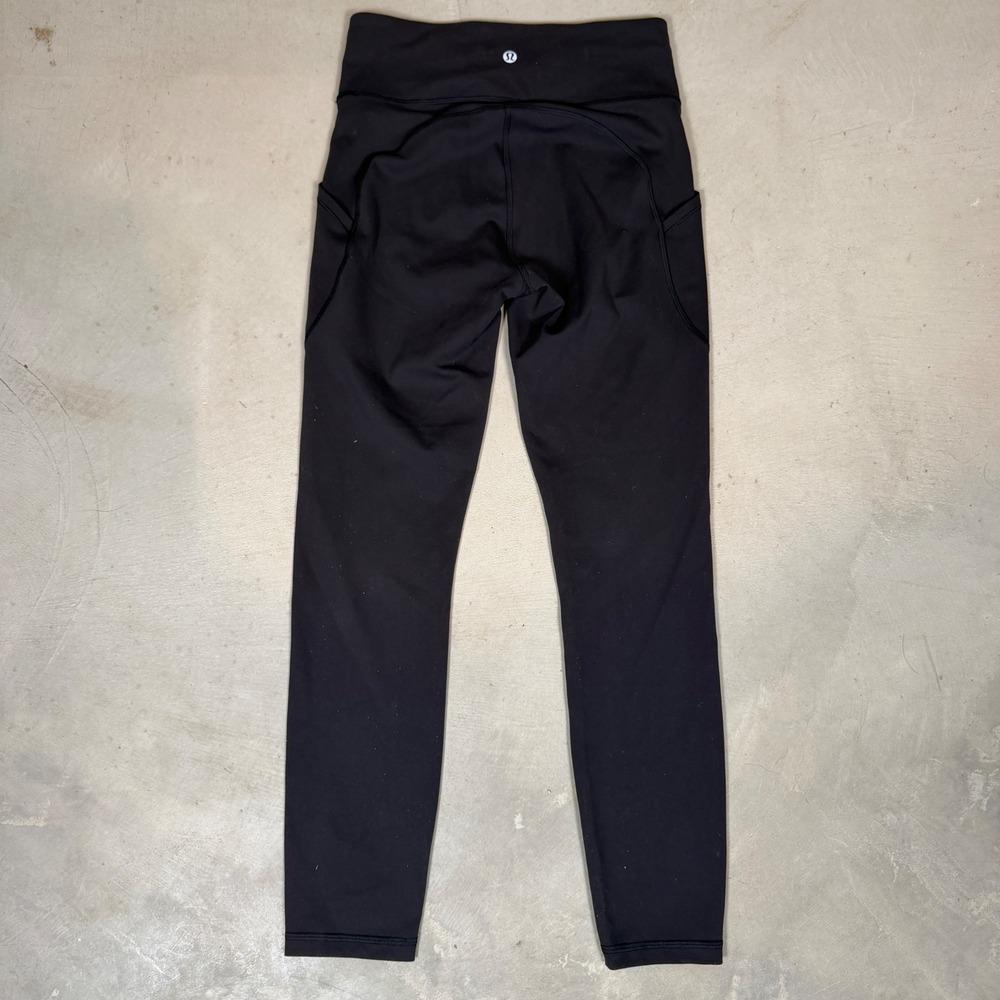 Lululemon Invigorate High-Rise Tight 25" Black Yoga Leggings Size 6 LW5CQFS